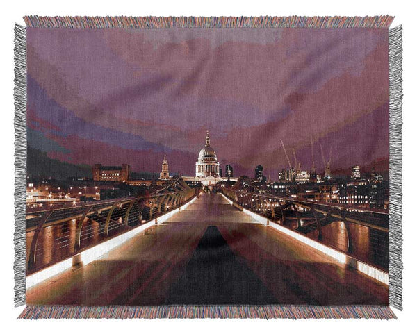 Millennium Bridge London Woven Blanket