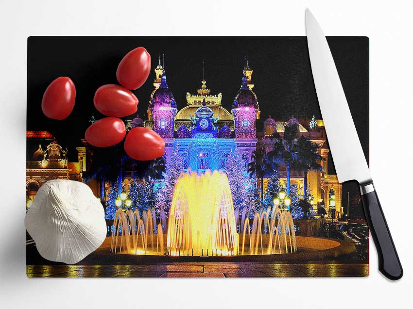 Monte Carlo Casino Glass Chopping Board