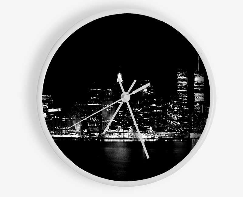 New York Black Nights Clock - Wallart-Direct UK