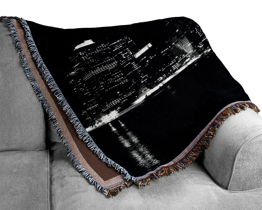 New York Black Nights Woven Blanket