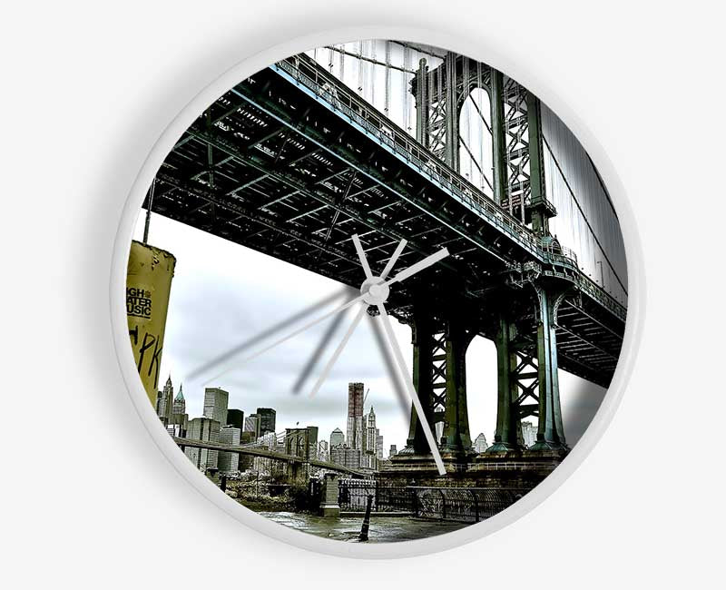 New York Bridge Clock - Wallart-Direct UK