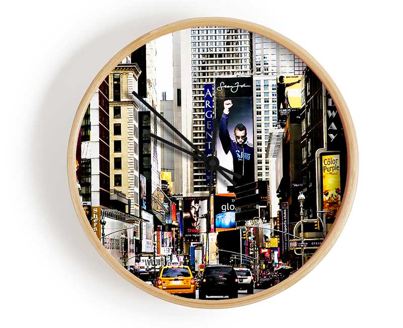 New York Broadway Days Clock - Wallart-Direct UK