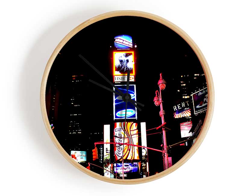 New York Broadway Night Lights Clock - Wallart-Direct UK