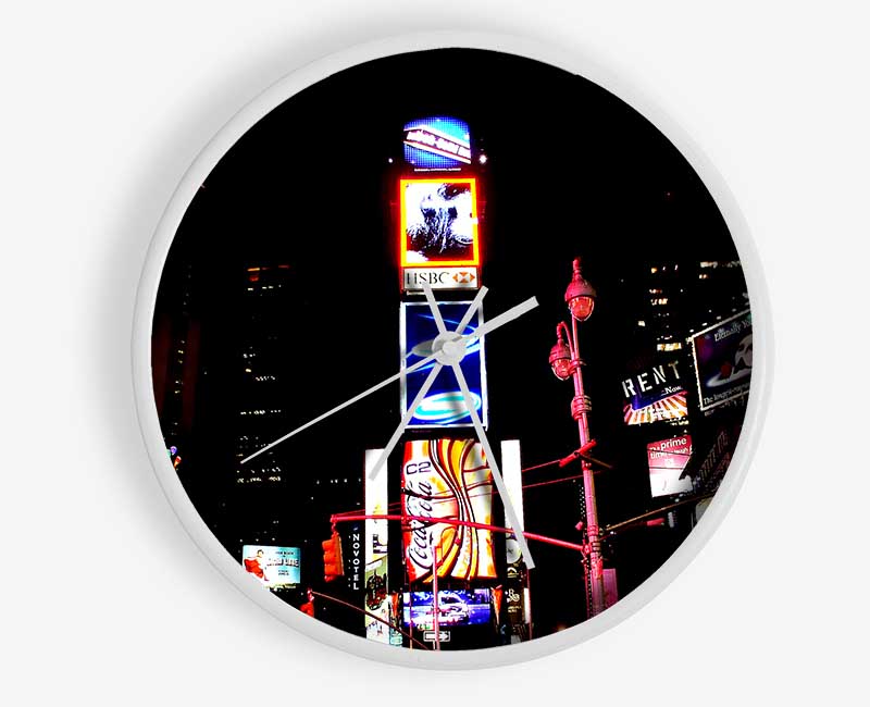 New York Broadway Night Lights Clock - Wallart-Direct UK