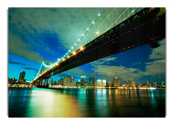 New York Brooklyn Bridge von unten