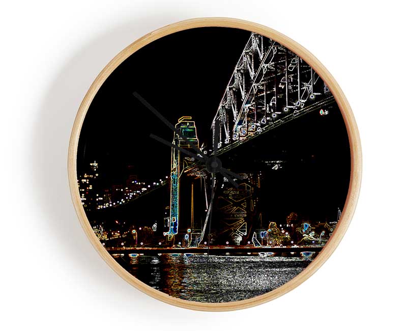 New York Brooklyn Bridge Clock - Wallart-Direct UK