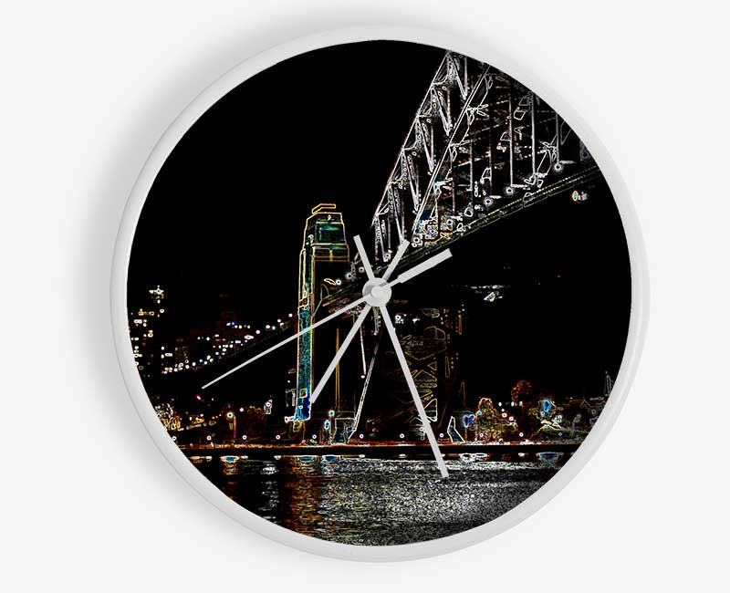 New York Brooklyn Bridge Clock - Wallart-Direct UK