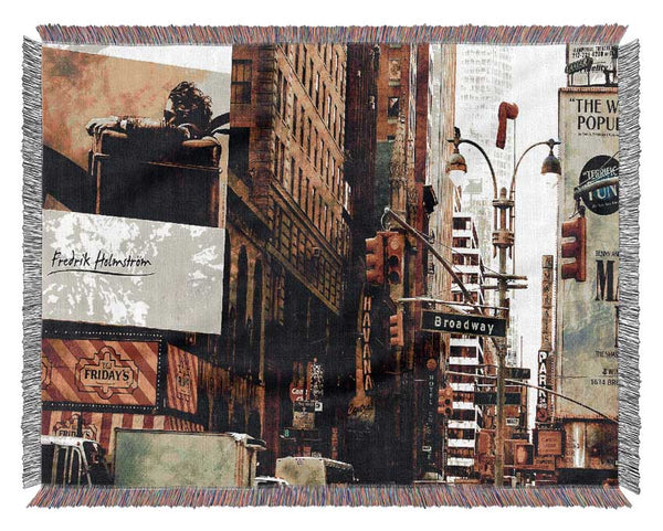 New York By Day Woven Blanket