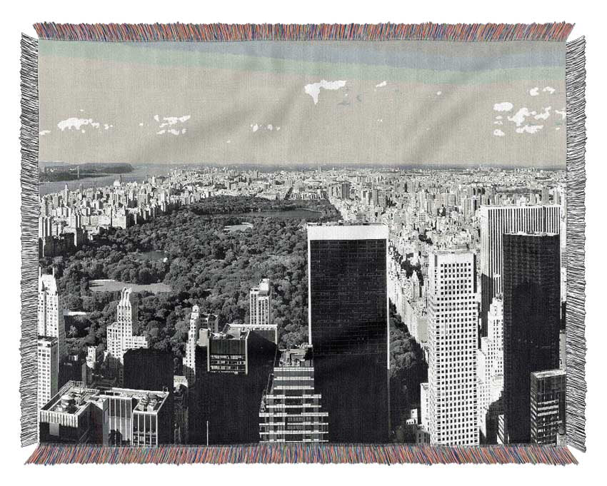 Central Park New York B n W Woven Blanket