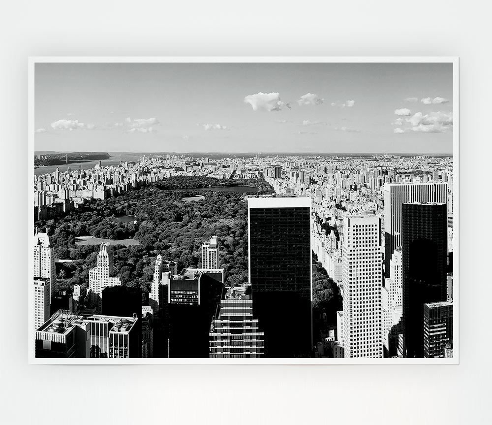 Central Park New York B N W Print Poster Wall Art