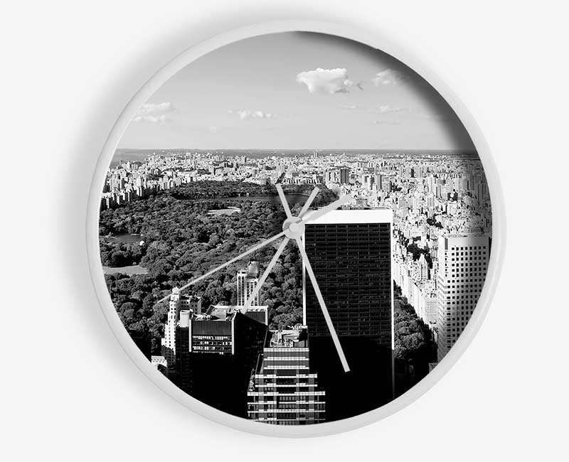 Central Park New York B n W Clock - Wallart-Direct UK