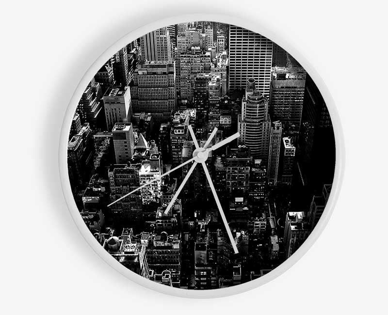 New York City Black And White Clock - Wallart-Direct UK