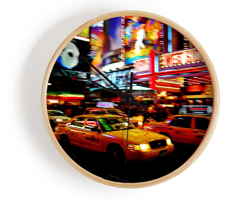 New York City Broadway Cabs Clock - Wallart-Direct UK