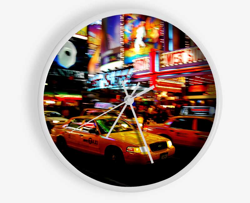 New York City Broadway Cabs Clock - Wallart-Direct UK