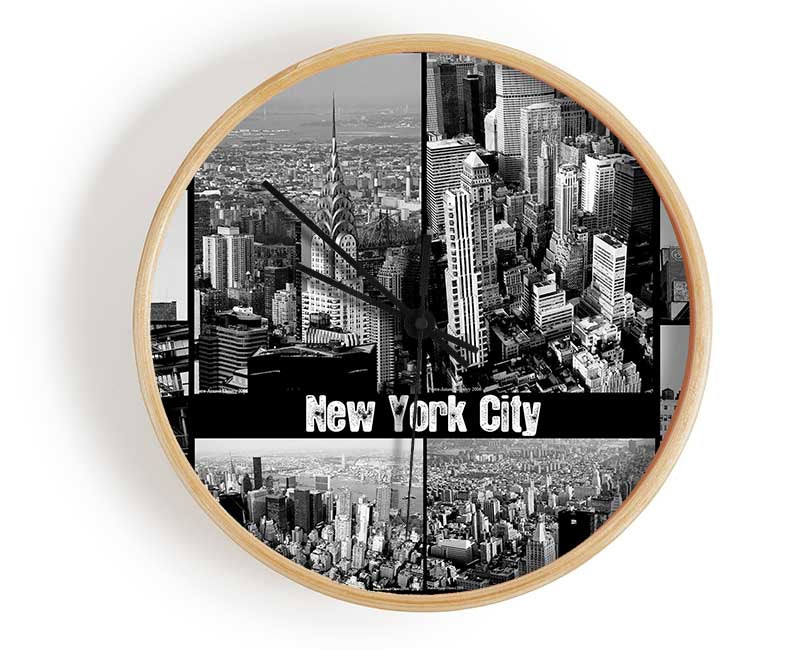 New York City Collage Clock - Wallart-Direct UK