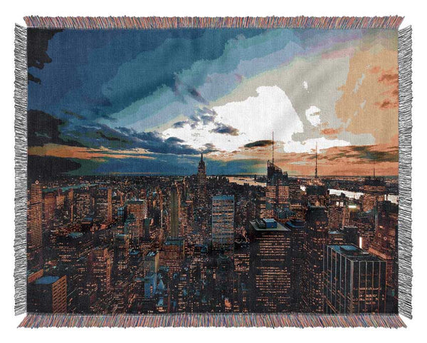 New York City Colours Woven Blanket