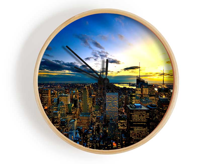 New York City Colours Clock - Wallart-Direct UK