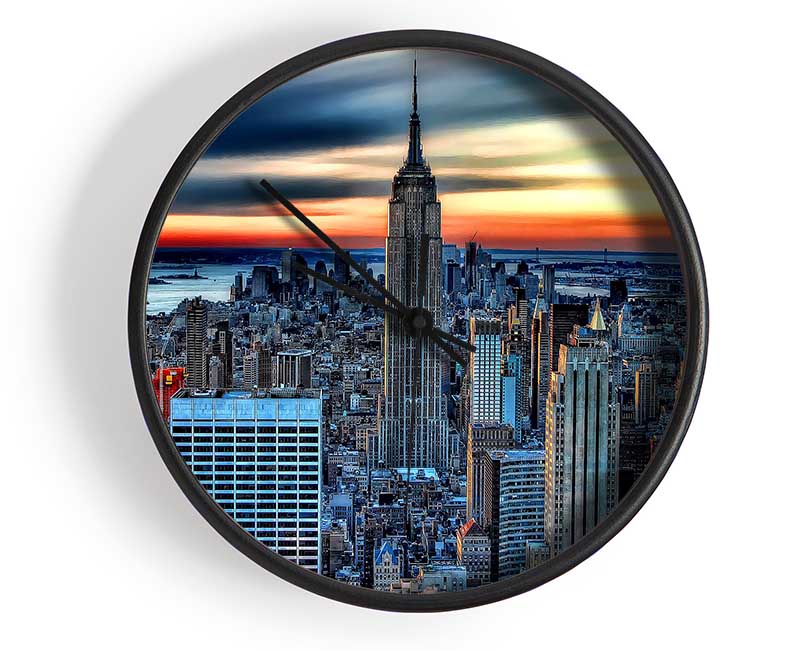 New York City On Top Of The World Clock - Wallart-Direct UK