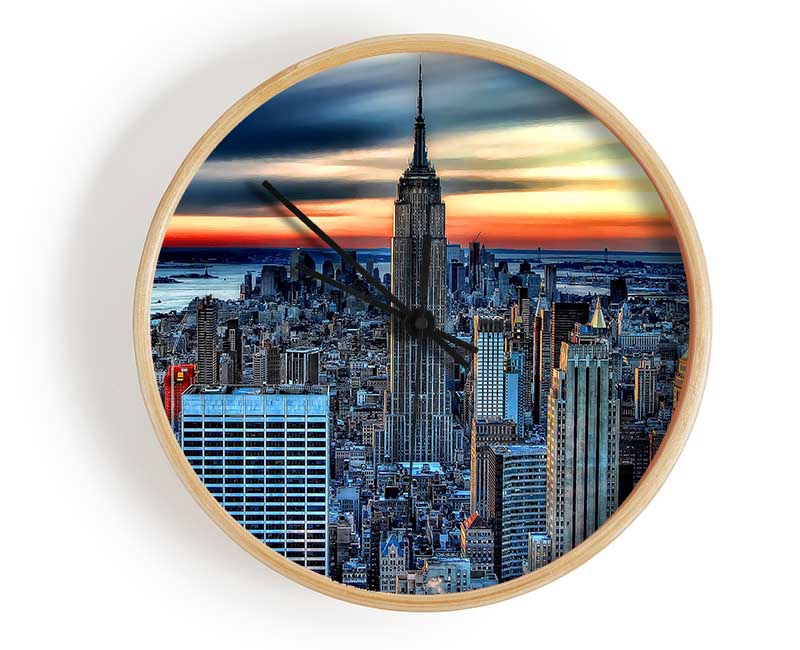 New York City On Top Of The World Clock - Wallart-Direct UK