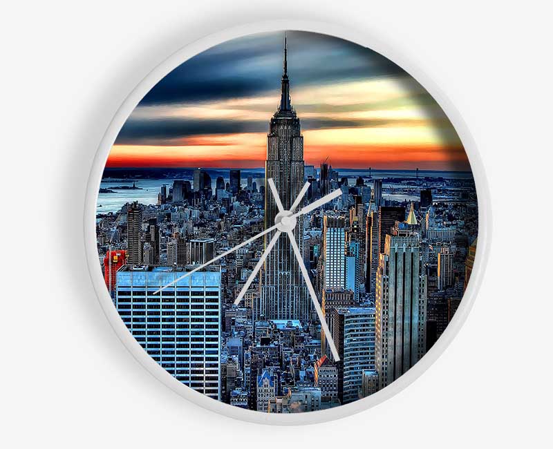 New York City On Top Of The World Clock - Wallart-Direct UK