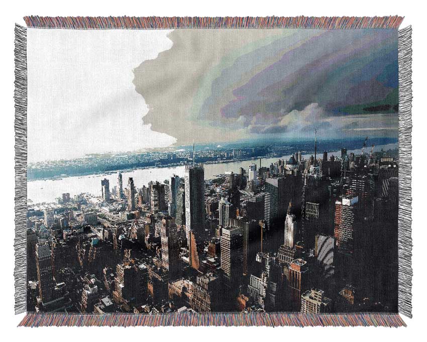 New York City Hudson River Woven Blanket