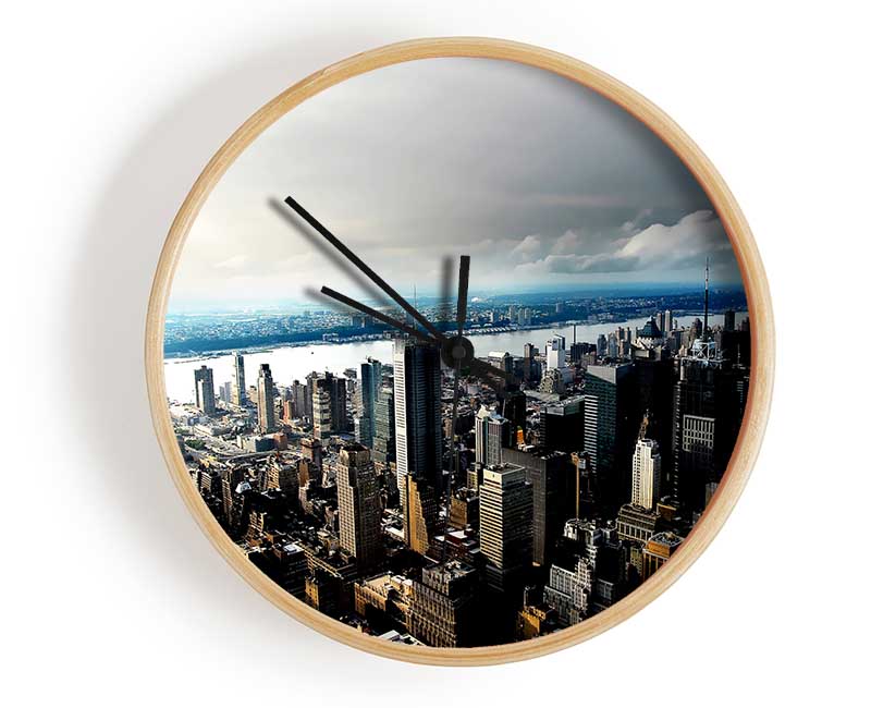 New York City Hudson River Clock - Wallart-Direct UK