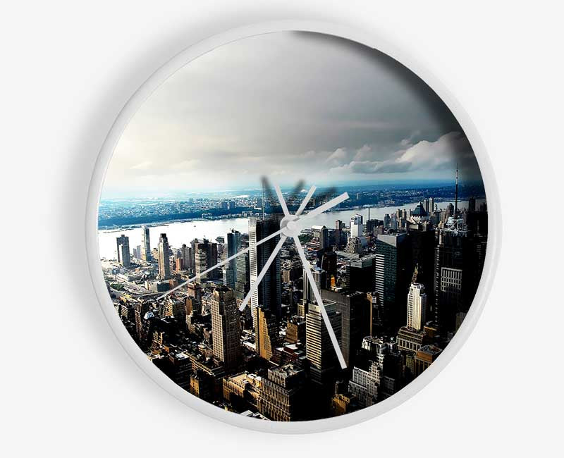 New York City Hudson River Clock - Wallart-Direct UK