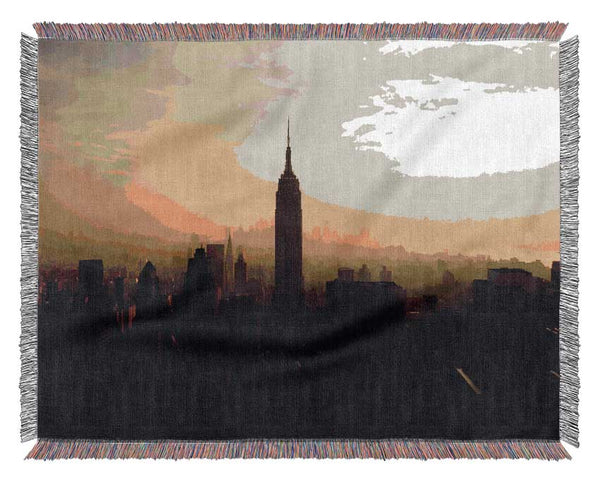 New York City Mist Woven Blanket