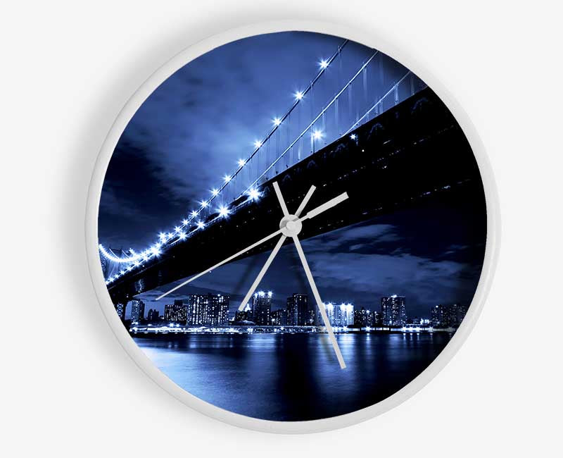 New York City Night Blues Clock - Wallart-Direct UK