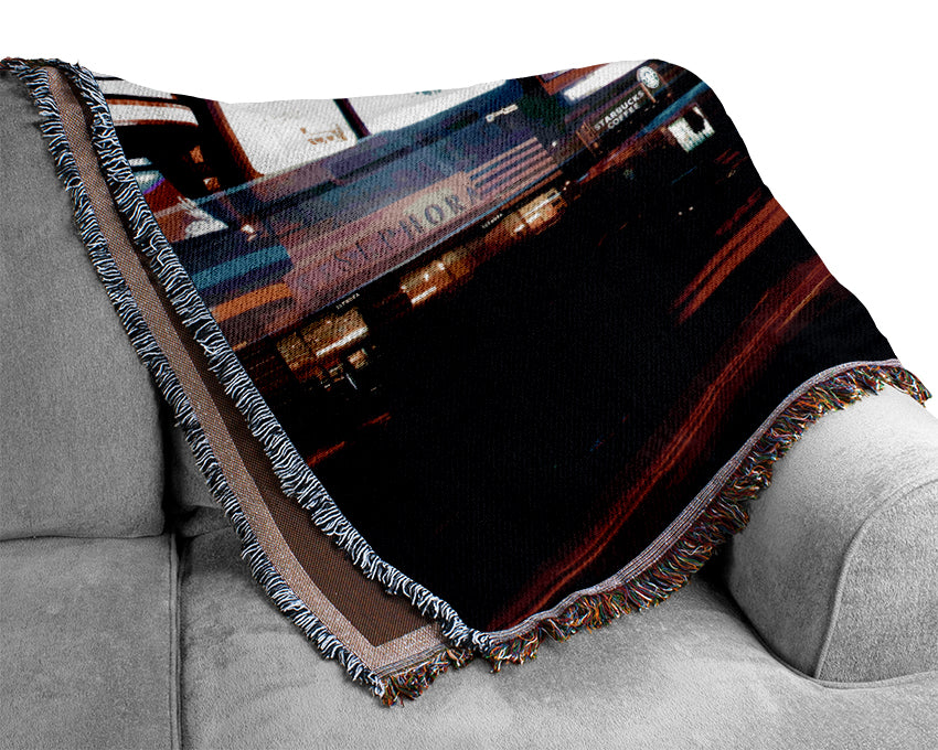 New York City Night Lights Woven Blanket