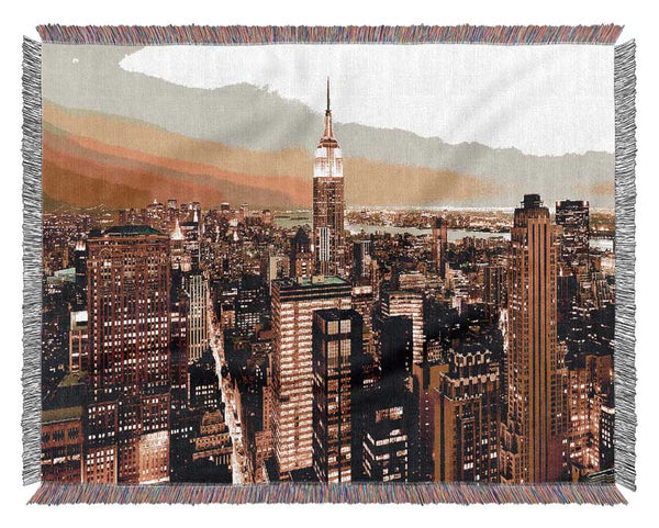 New York City Ochre Woven Blanket