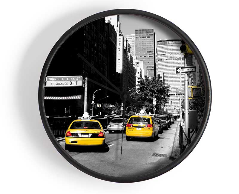 New York City Taxi Cab Clock - Wallart-Direct UK