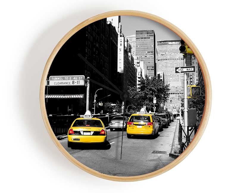 New York City Taxi Cab Clock - Wallart-Direct UK