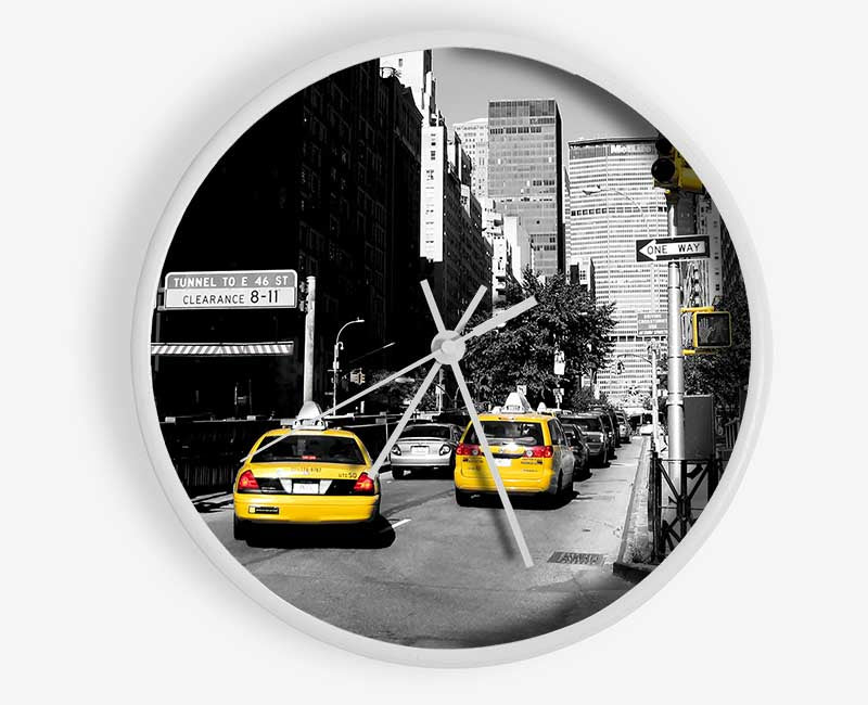 New York City Taxi Cab Clock - Wallart-Direct UK