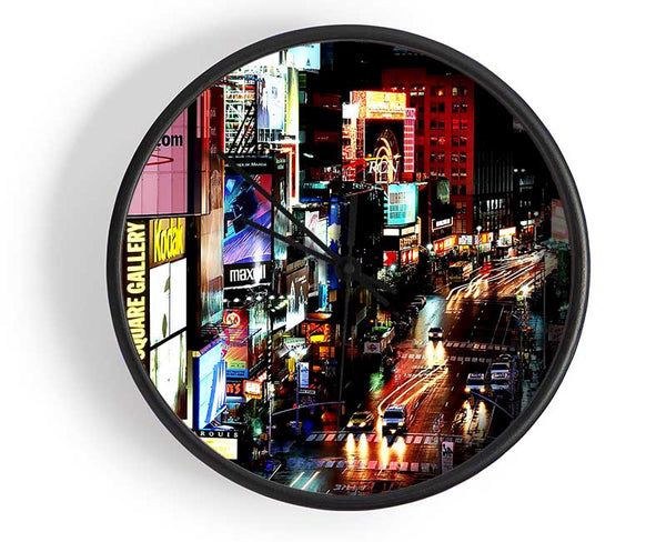 New York City Times Square Lights Clock - Wallart-Direct UK