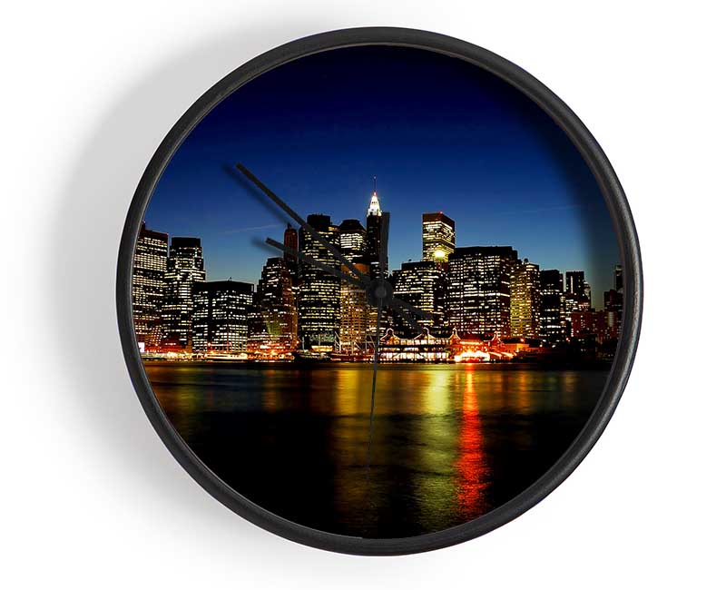 New York City View From Jersey Clock - Wallart-Direct UK