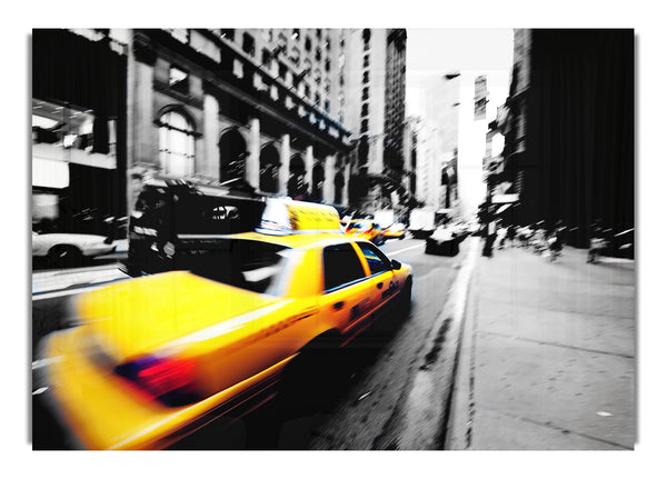 New York City Yellow Cab Unschärfe Architektur kann