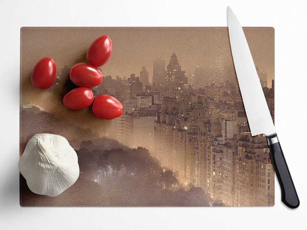 New York Fog Glass Chopping Board