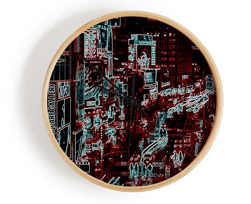 New York Rush Hour Psychedelic Clock - Wallart-Direct UK