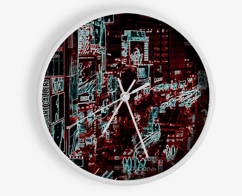 New York Rush Hour Psychedelic Clock - Wallart-Direct UK