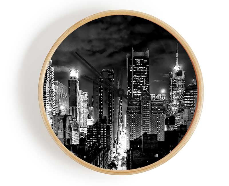 New York Streets B n W Clock - Wallart-Direct UK