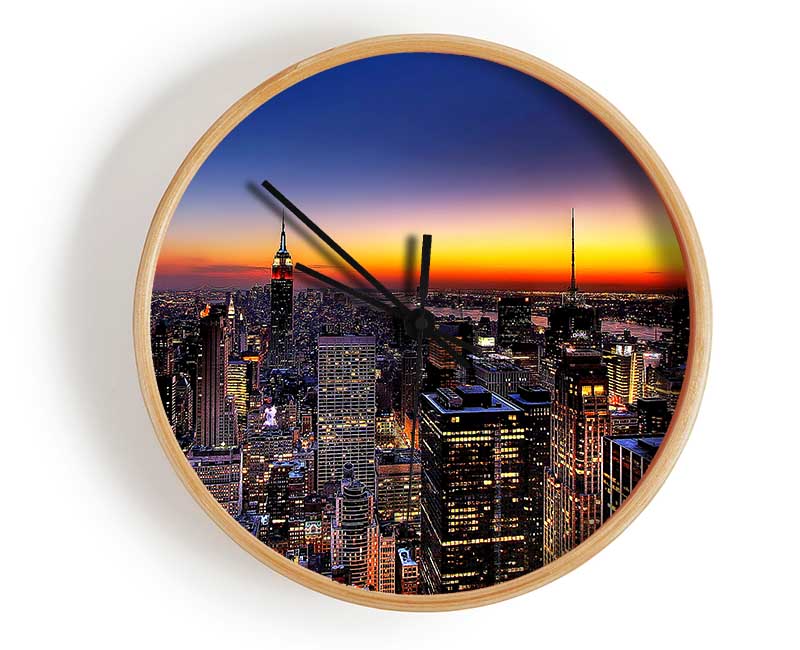 New York Sundown Clock - Wallart-Direct UK