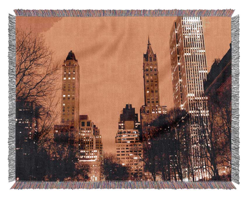 New York Sunset Woven Blanket