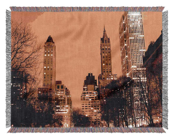 New York Sunset Woven Blanket