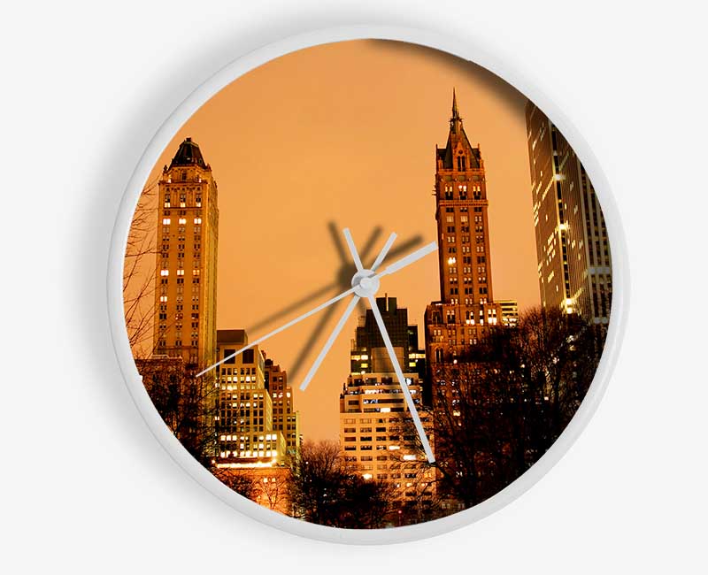 New York Sunset Clock - Wallart-Direct UK