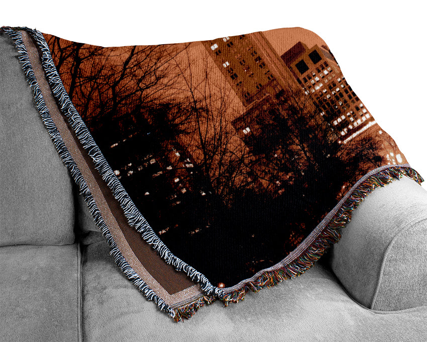 New York Sunset Woven Blanket