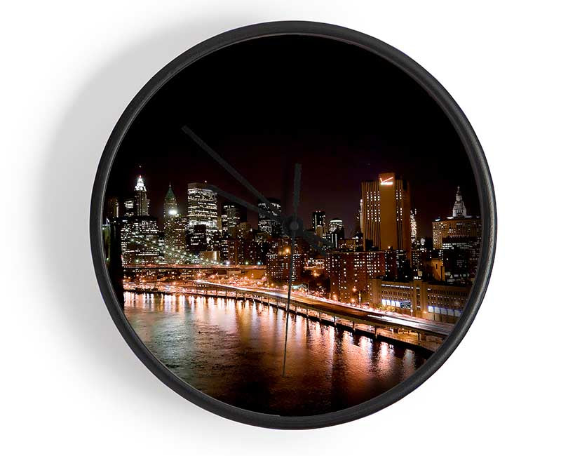 New York Waters Clock - Wallart-Direct UK