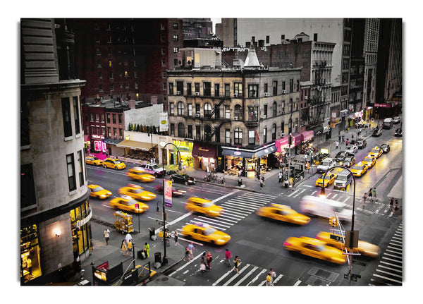 Chaos im Yellow Cab in New York 