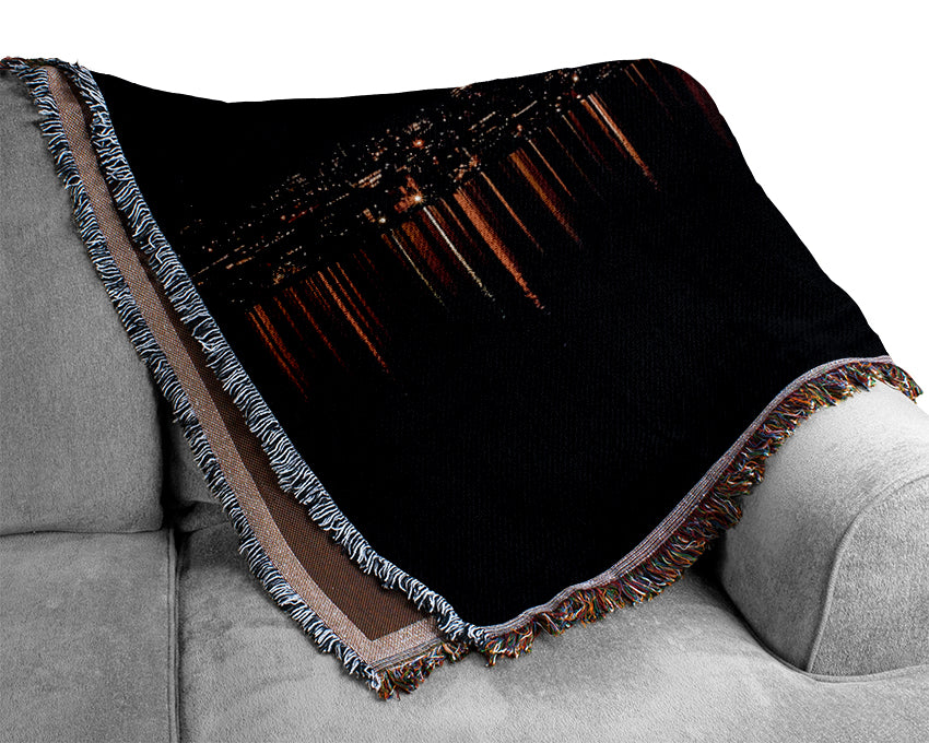 Night City Lights Woven Blanket