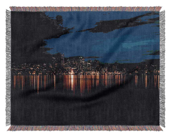 Night City Lights Woven Blanket